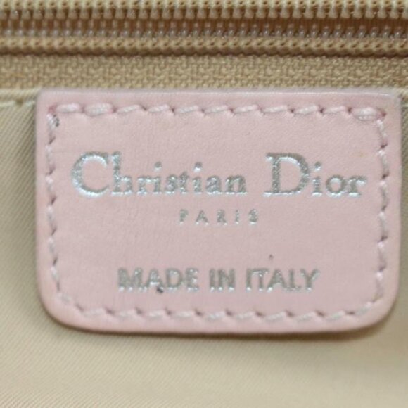 Dior Pink Trotter Style Satchel Logo Print Canvas And Pink Leather - Picture 7 of 8